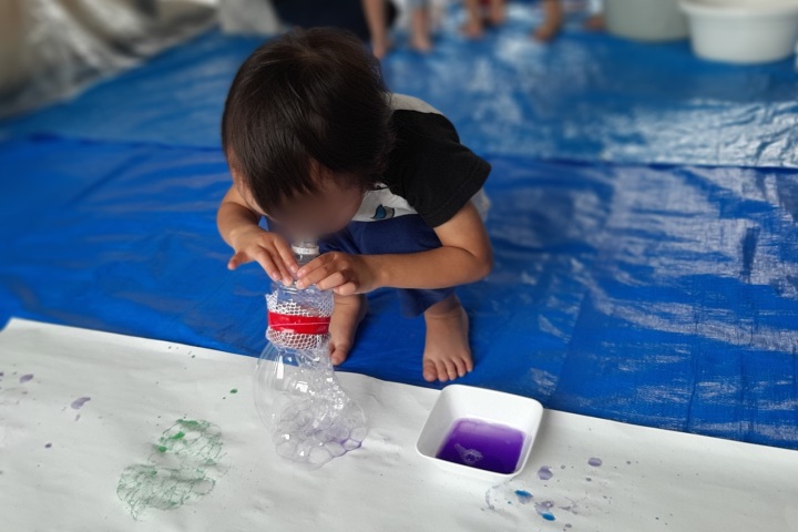 シャボン玉アート