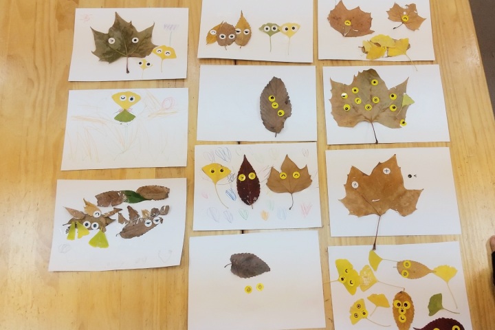 きのね　落ち葉アート