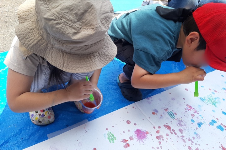 きのね　シャボン玉アート