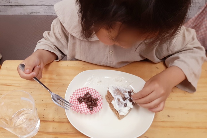 チョコ蒸しパンづくり