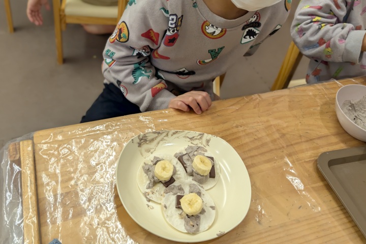 きのね　デザートピザ作り